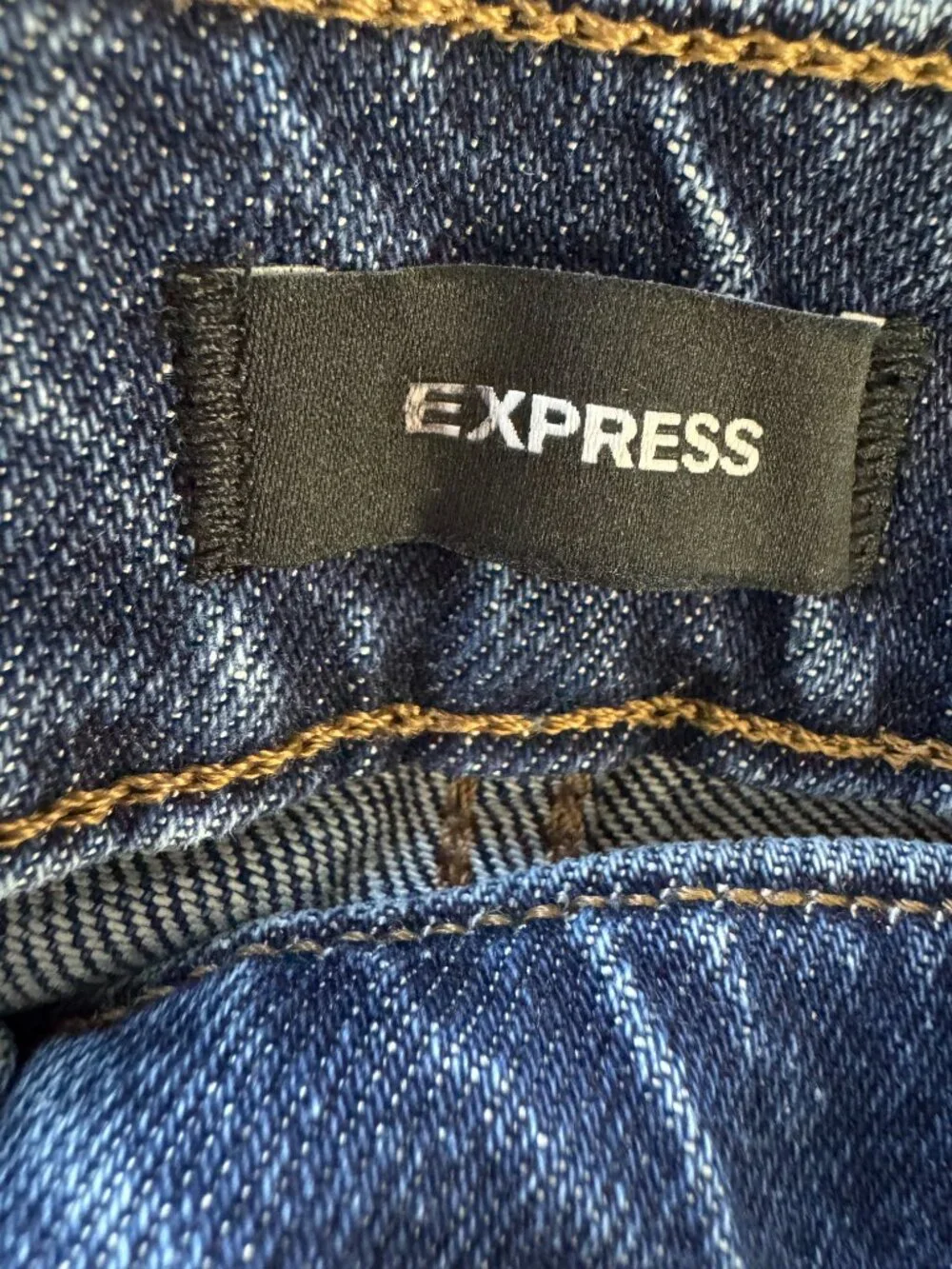 Express Wide Leg Jeans Womens 4R High Rise Stretch Medium Wash Denim - Picture 7 of 10